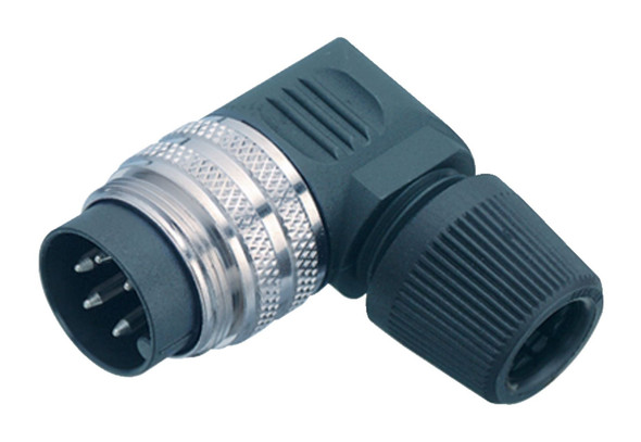 Binder 09-0133-72-02 M16 IP40 Male angled connector, Contacts: 2 (02-a), 6.0-8.0 mm, unshielded, solder, IP40 | American Cable Assemblies