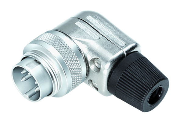 Binder 99-0135-10-03 M16 IP40 Male angled connector, Contacts: 3 (03-a), 4.0-6.0 mm, shieldable, solder, IP40 | American Cable Assemblies