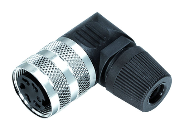 Binder 09-0144-79-06 M16 IP40 Female angled connector, Contacts: 6 (06-a), 4.0-6.0 mm, unshielded, solder, IP40 | American Cable Assemblies