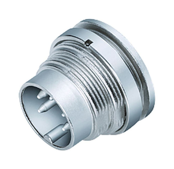 Binder 09-0311-89-04 M16 IP40 Male panel mount connector, Contacts: 4 (04-a), unshielded, solder, IP40, front fastened | American Cable Assemblies