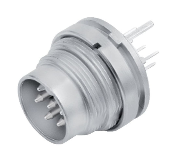 Binder 09-0315-290-05 M16 IP40 Male panel mount connector, Contacts: 5 (05-a), shieldable, THT, IP40, front fastened | American Cable Assemblies