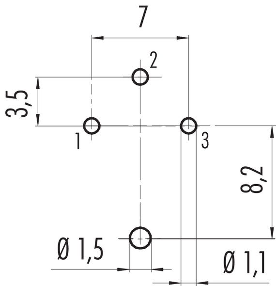 Binder 09-0108-290-03 M16 IP67 Female panel mount connector, Contacts: 3 (03-a), shieldable, THT, IP67, UL, front fastened