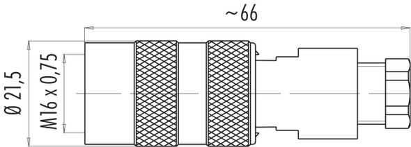 Binder 09-0106-25-03 M16 IP67 Female cable connector, Contacts: 3 (03-a), 4.0-6.0 mm, unshielded, solder, IP67