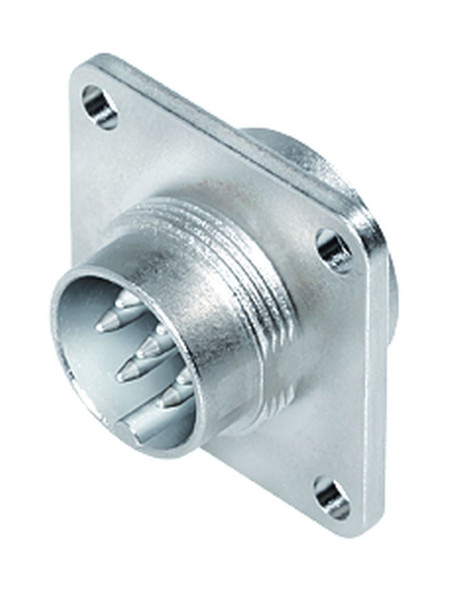 Binder 09-0123-300-06 M16 IP67 Square male panel mount connector, Contacts: 6 (06-a), unshielded, solder, IP67, UL | American Cable Assemblies