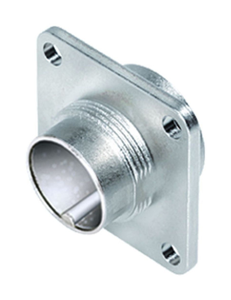 Binder 09-0111-370-04 M16 IP67 Square male panel mount connector, Contacts: 4 (04-a), unshielded, crimping (Crimp contacts must be ordered separately), IP67, UL | American Cable Assemblies