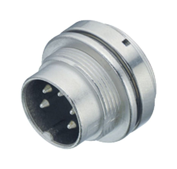 Binder 09-0127-09-07 M16 IP67 Male panel mount connector, Contacts: 7 (07-a), unshielded, solder, IP67, UL | American Cable Assemblies