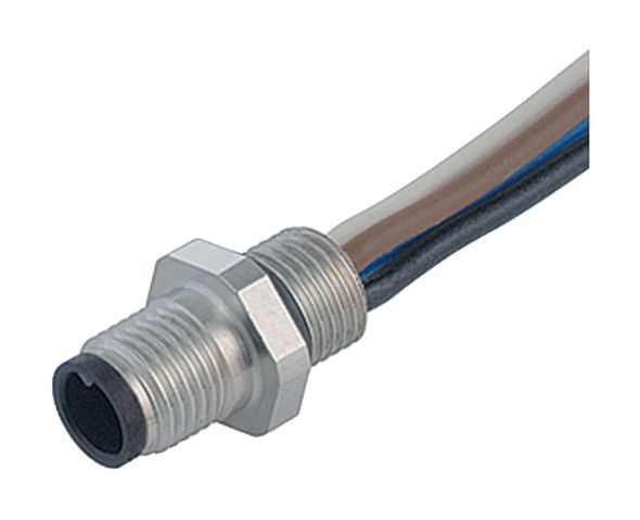 Binder 09-3105-00-03 M5 Male panel mount connector, Contacts: 3, unshielded, single wires, IP67 | American Cable Assemblies