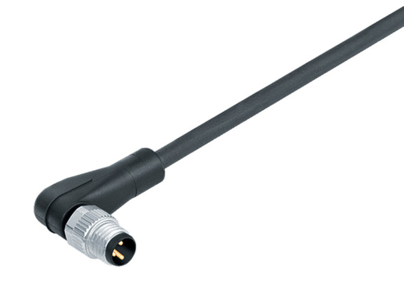 Binder 77-3403-0000-50008-0200 M8 Male angled connector, Contacts: 8, unshielded, moulded on the cable, IP67, UL, PUR, black, 8 x 0.25 mm², 2 m | American Cable Assemblies