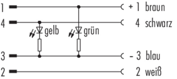 Binder 77-3608-0000-50004-0500 M8 Female angled connector, Contacts: 4, unshielded, moulded on the cable, IP67, UL, PUR, black, 4 x 0.34 mm², 5 m