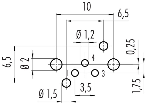 Binder 99-3403-282-03 M8 Male angled panel mount connector, Contacts: 3, unshielded, THR, IP67, UL, front fastened