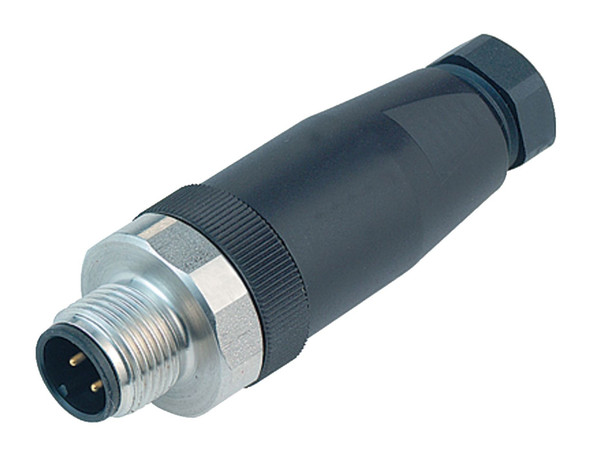 Binder 99-0487-282-08 M12-A Male cable connector, Contacts: 8, 6.0-8.0 mm, unshielded, screw clamp, IP67, UL | American Cable Assemblies