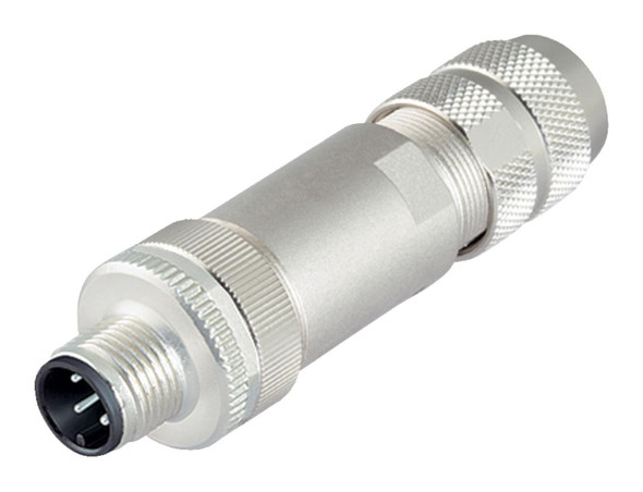 Binder 99-1431-814-04 M12-A Male cable connector, Contacts: 4, 5.0-8.0 mm, shieldable, screw clamp, IP67, UL | American Cable Assemblies