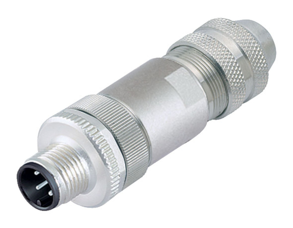 Binder 99-1525-814-04 M12-A Male cable connector, Contacts: 4, 4.0-6.0 mm, shieldable, wire clamp, IP67 | American Cable Assemblies