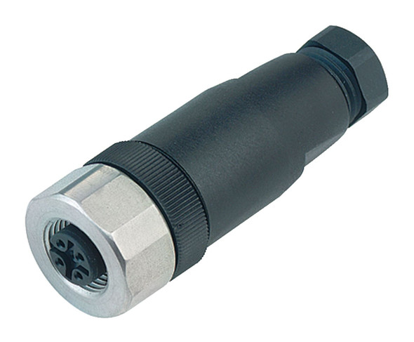 Binder 99-0436-282-05 M12-A Female cable connector, Contacts: 5, 6.0-8.0 mm, unshielded, screw clamp, IP67, UL, PG 9 | American Cable Assemblies