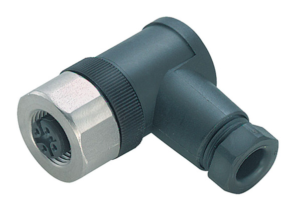 Binder 99-0436-292-05 M12-A Female angled connector, Contacts: 5, 6.0-8.0 mm, unshielded, screw clamp, IP67, UL | American Cable Assemblies