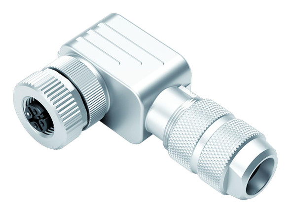 Binder 99-1432-824-04 M12-A Female angled connector, Contacts: 4, 5.0-8.0 mm, shieldable, screw clamp, IP67, UL | American Cable Assemblies