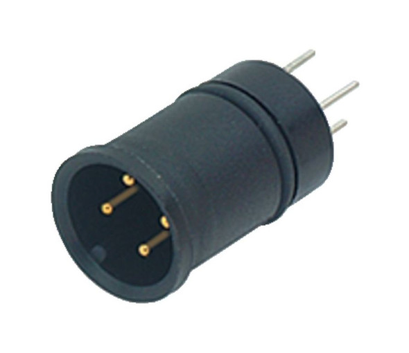 Binder 09-0431-474-04 M12-A Male receptacle, Contacts: 4, unshielded, THT, IP67 | American Cable Assemblies