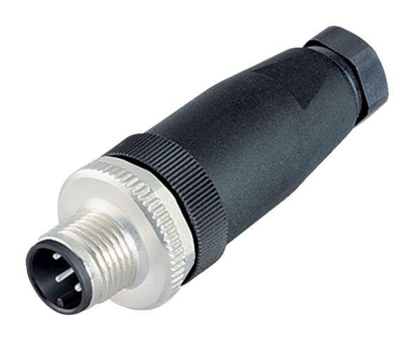 Binder 99-0429-14-04 M12-A Male cable connector, Contacts: 4, 4.0-6.0 mm, unshielded, screw clamp, IP67, UL | American Cable Assemblies