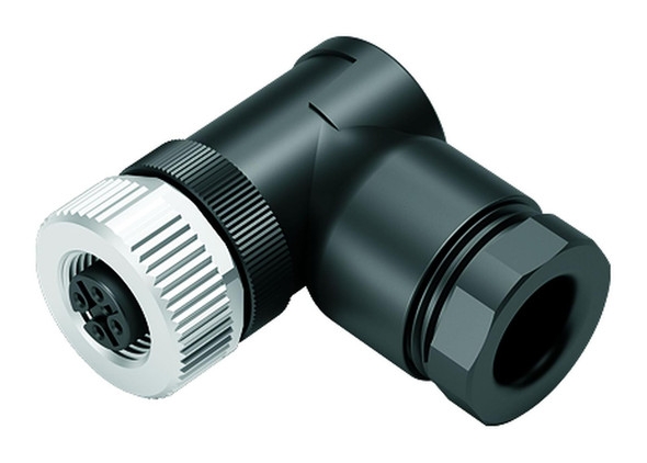 Binder 99-0430-286-04 M12-A Male duo connector - female angled connector, Contacts: 4, 2 x 2: 1.0-3.0 mm / Ø 4.0-5.0 mm, unshielded, screw clamp, IP67 | American Cable Assemblies