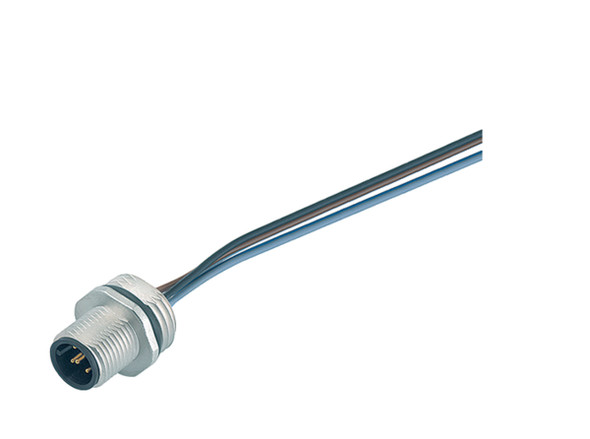 Binder 76-2231-0111-00008-0200 M12-A Male panel mount connector, Contacts: 8, unshielded, single wires, IP68, UL, M16x1,5, stainless steel | American Cable Assemblies