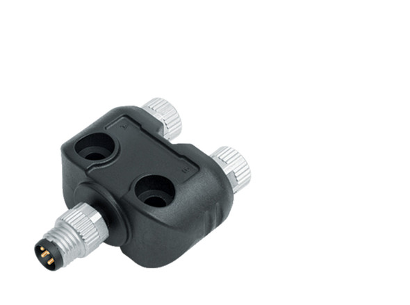 Binder 79-5232-70-04 Connecting Cables Twin distributor, Contacts: 4/3, unshielded, pluggable, IP67, UL, M8x1,0 | American Cable Assemblies