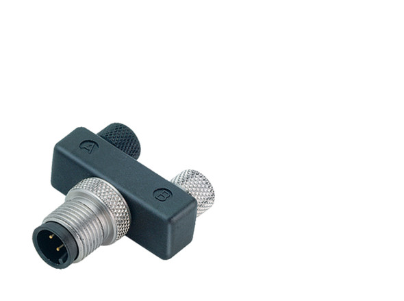 Binder 79-5204-00-04 Connecting Cables Twin distributor, Contacts: 4/3, unshielded, pluggable, IP68, UL, M8x1,0 | American Cable Assemblies