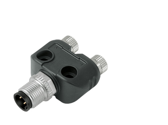 Binder 79-5232-90-04 Connecting Cables Twin distributor, Contacts: 4/3, unshielded, pluggable, IP68, UL, M8x1,0 | American Cable Assemblies