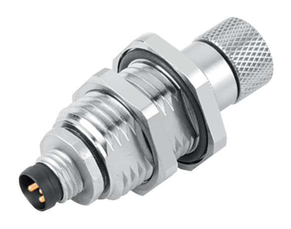 Binder 09-5250-00-03 Connecting Cables Lead-through for control cabinet, Contacts: 3, shielded, pluggable, IP67, M8x1,0 | American Cable Assemblies