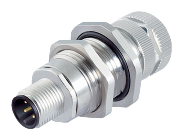 Binder 09-5247-00-12 Connecting Cables Lead-through for control cabinet, Contacts: 12, shielded, pluggable, IP67, M12x1,0 | American Cable Assemblies