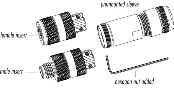 Binder 99-3368-100-04 M8-D Female cable connector, Contacts: 4, 4.0-5.5 mm, shieldable, screw clamp, IP67, M8x1,0