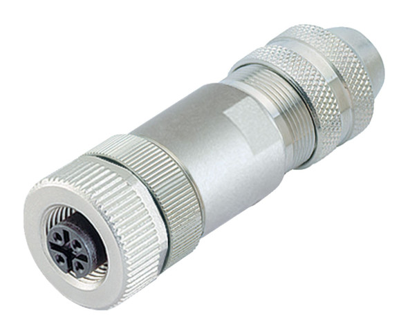 Binder 99-1430-810-04 M12-B Female cable connector, Contacts: 4, 6.0-8.0 mm, shieldable, screw clamp, IP67, UL | American Cable Assemblies