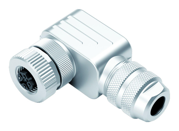 Binder 99-1436-820-05 M12-B Female angled connector, Contacts: 5, 6.0-8.0 mm, shieldable, screw clamp, IP67, UL | American Cable Assemblies
