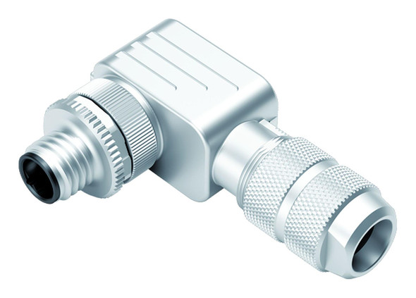 Binder 99-1433-820-04 M12-B Male angled connector, Contacts: 4, 5.0-8.0 mm, shieldable, crimping (Crimp contacts must be ordered separately), IP67, UL | American Cable Assemblies