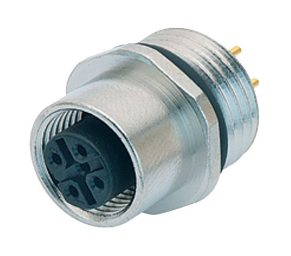 Binder 86-0134-0000-00005 M12-B Female panel mount connector, Contacts: 5, unshielded, THT, IP68, UL, PG 9 | American Cable Assemblies