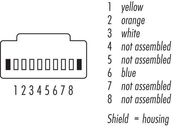 Binder 77-9753-9753-50704-0500 RJ45 Connecting cable 2 RJ45 connector, Contacts: 4, shielded, moulded on the cable, IP20, Profinet/Ethernet CAT5e, PUR, green, 5 m