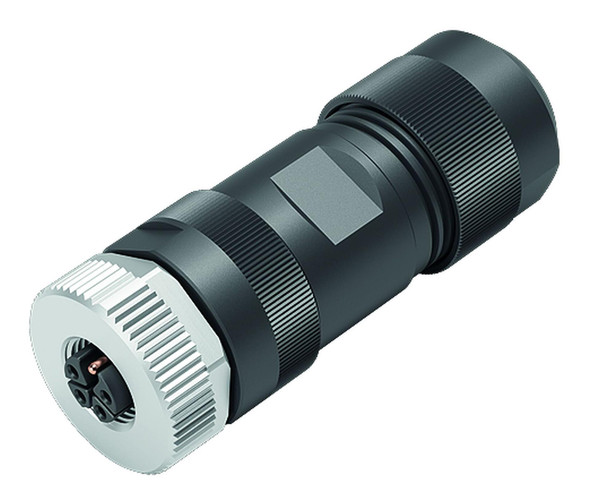 Binder 99-0700-37-05 M12-K Female cable connector, Contacts: 4+PE, 8.0-13.0 mm, unshielded, screw clamp, IP67, UL 2237 in preparation, with PE connection | American Cable Assemblies