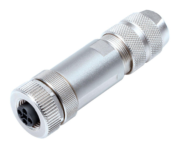 Binder 99-1632-814-04 M12-T Female cable connector, Contacts: 4, 5.0-8.0 mm, shieldable, screw clamp, IP67, UL | American Cable Assemblies