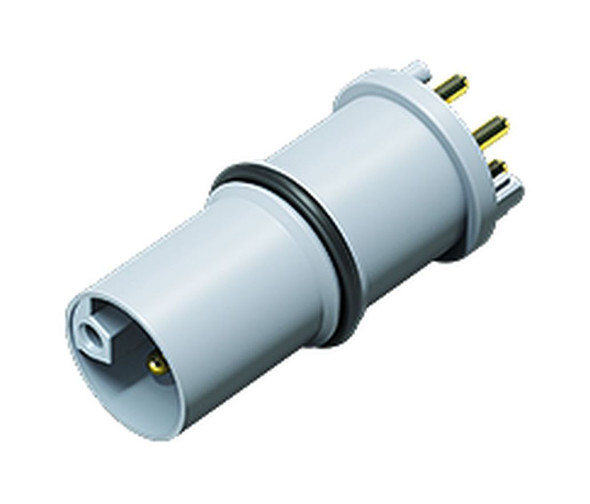 Binder 09-0641-100-05 M12-L Male receptacle, Contacts: 4+FE, unshielded, THR, IP68, UL | American Cable Assemblies