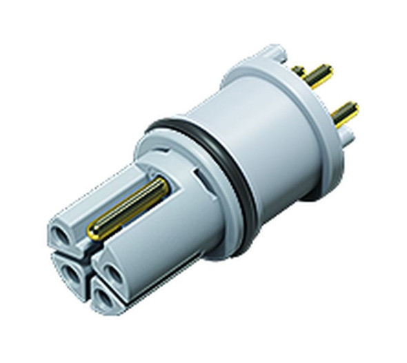 Binder 09-0642-100-05 M12-L Female receptacle, Contacts: 4+FE, unshielded, THR, IP68, UL | American Cable Assemblies