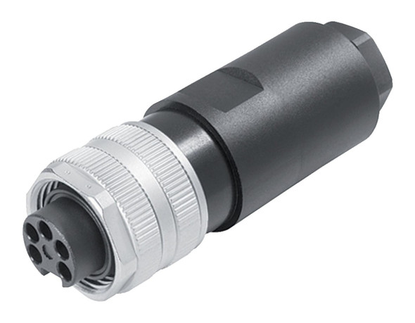 Binder 99-2444-21-05 7/8" Female cable connector, Contacts: 4+PE, 8.0-10.0 mm, unshielded, screw clamp, IP67, UL, VDE | American Cable Assemblies