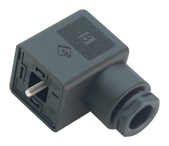 Binder 43-1728-122-04 Size A Female power connector, Contacts: 3+PE, unshielded, moulded on the cable, IP69K, PUR, black | American Cable Assemblies