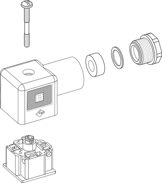 Binder 43-1714-132-03 Size A Female power connector, Contacts: 2+PE, 8.0-10.0 mm, unshielded, screw clamp, IP40 without seal, Circuit P30