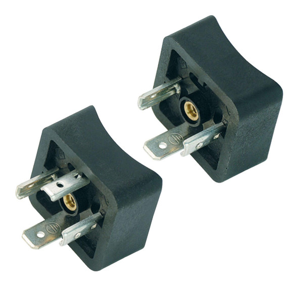 Binder 43-1717-023-03 Size A Male power connector, contacts angled inwards, Contacts: 2+PE, unshielded, solder, IP40 without seal, UL, ESTI+, VDE | American Cable Assemblies