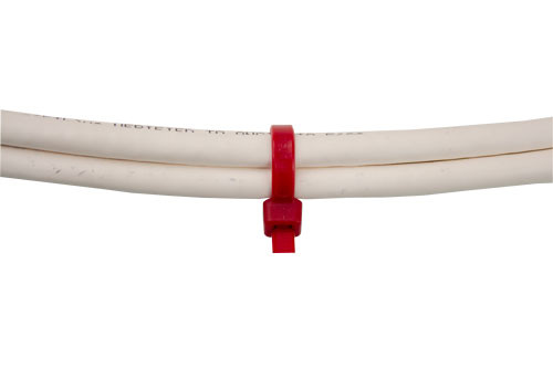 8″ Cable Ties, Plenum, 50lb Tensile, Red, c(UL) Listed, 100 Pack