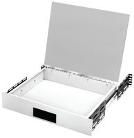 Bud Industries DD-2363-WH Desktop Drawer, Enclosures, Aluminum, White, 3.5 ", 19 " | American Cable Assemblies