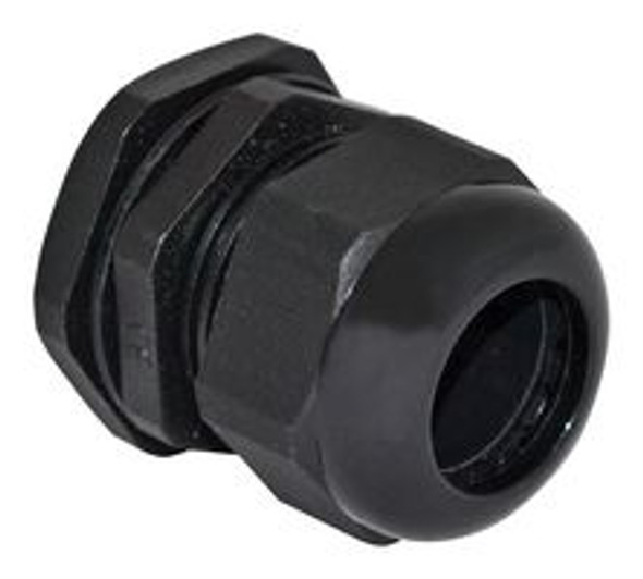 Bud Industries IPG-22229 PG29, 18 mm, 24.9 mm, Nylon (Polyamide), Black | American Cable Assemblies