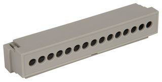 Bud Industries DMB-4773-TGH DMB Series DIN Rail Enclosures, Pre Drilled, 15 Terminals | American Cable Assemblies