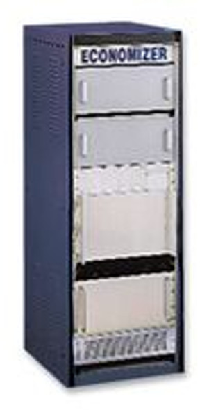 Bud Industries ER-16592-RB Louvered Steel Door, Rack with panel space height 42.00, Steel, Blue | American Cable Assemblies