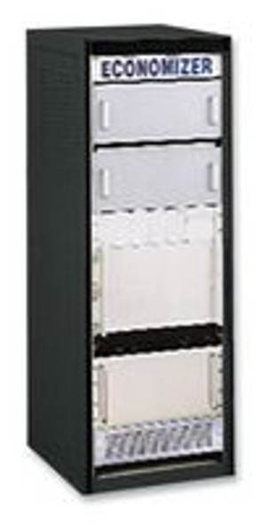 Bud Industries ER-16575-BT EIA Universal Spacing, Non Vented, 19 Inch Equipment, Economizer Series, 40U, 75.3"