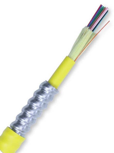 AFL 12 Fiber Singlemode Armored Tight Buffered Indoor Plenum Fiber Optic Cable CP0129551901-AIAP | American Cable Assemblies